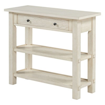 NicBex 36"Console Table with 2 Layer Storage Shelf Farmhouse Sofa Table with Storage Drawers for Entryway,Hallway