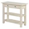 Retro Console Table with Drawer & Two Sturdy Shelves - Ideal for Entryway & Living Room - 3 of 4
