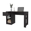 CAVINAS Modern Computer Desk with Drawer and Open Storage,47.3" Office Desk for Home Workspace - 2 of 4