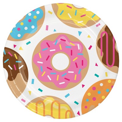 Donut Time 9" Paper Plates - 8ct
