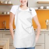 Dalix Waist Aprons Commercial Restaurant Home Bib Spun Poly Cotton Kitchen (3 Pockets) - 4 of 4