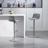 CAVINAS Swivel Bar Stools Set of 2, PU Leather Armless Counter Stools with Back and Adjustable Height for Bar, Kitchen Island, Dining Room - 2 of 4