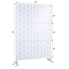 DSVIMOY Outdoor & Indoor Privacy Screen, Freestanding Decorative Privacy Screen for Deck Balcony Patio, White, 48"*76"*16" - 3 of 4
