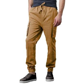 Galaxy By Harvic Men's Slim Fit Cotton Stretch Twill Cargo Joggers