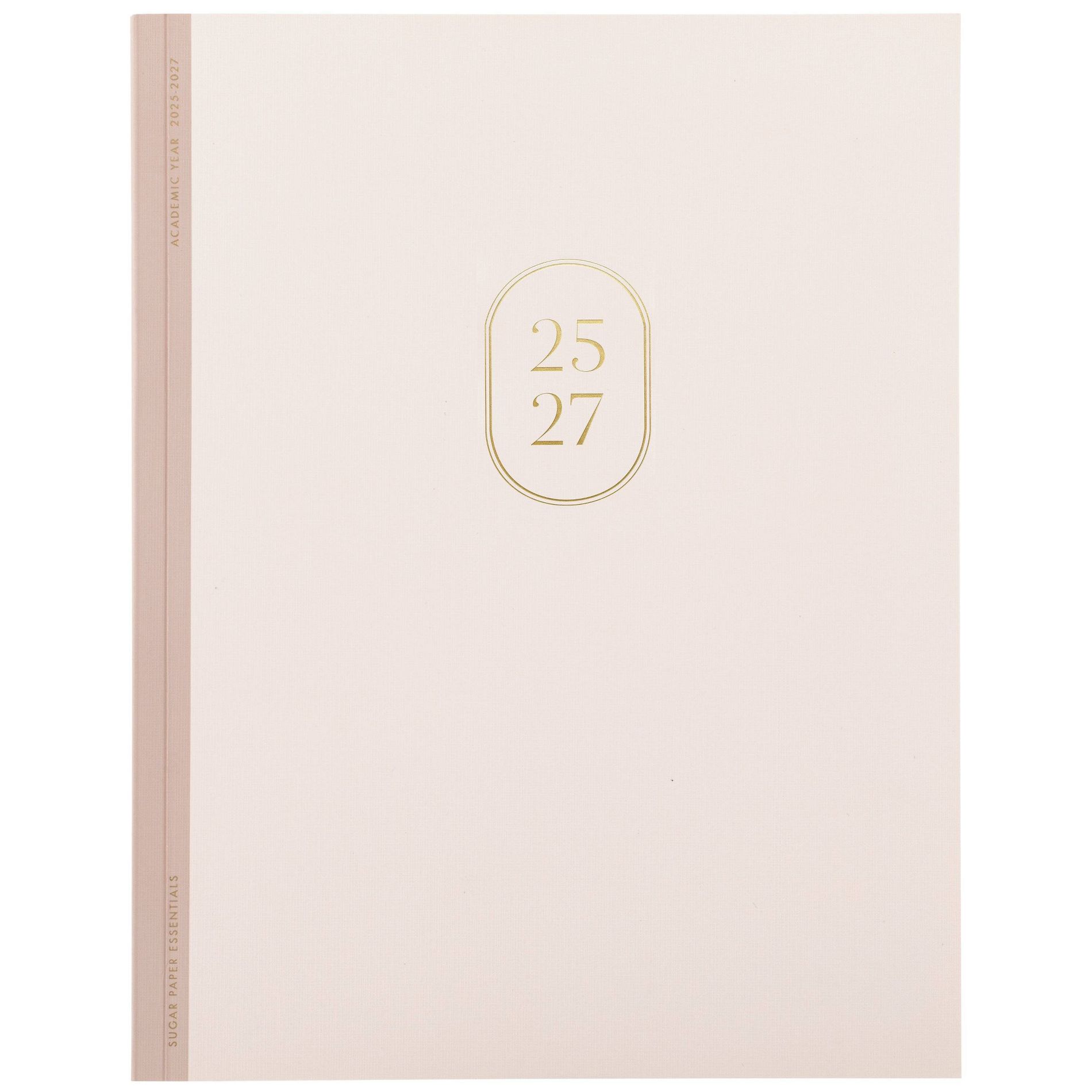 Sugar Paper Essentials 2025-2027 Monthly Planner 1/4"x8-9/16"x11" Pale Pink with Rose