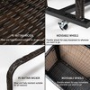Poolside Float Storage with Wheels, Rolling PE Rattan Pool Caddy, Outdoor Wicker Pool Float Holder Storage Box for Cushions, Floaties, Noodles, Life - 2 of 4