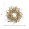 HomeRoots 24" Gold And Silver Christmas Eucalyptus And Mixed Assortment Artificial Wreath - 3 of 4