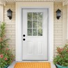 Lirago Fiberglass Front Doors 36  inch  x 80  inch  White with Brickmould 6 9/16 inch  Vinyl Frame 9 Lite Low E Glass Right Hand Inswing - 2 of 4