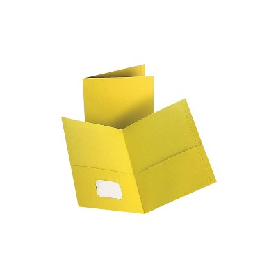 Staples 2-Pocket Presentation Folders Yellow 10/Pack (13385-US) 