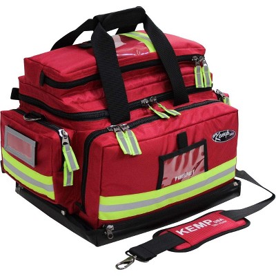 Kemp USA 17.5" Red, Black, and Yellow Premium Large Professional Trauma Bag