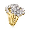 Ross-Simons 3.50 ct. t.w. CZ Swirl Ring in 18kt Gold Over Sterling - 3 of 4