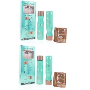Malibu Hard Water Wellness Treatment Kit (Shampoo 9 oz, Conditioner 9 oz, Hair Remedy 4 x 0.17 oz) Pack of 2 - 1 of 2