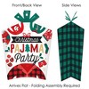 Big Dot of Happiness Christmas Pajamas - Table Decorations - Holiday Plaid PJ Party Fold and Flare Centerpieces - 10 Count - 3 of 4