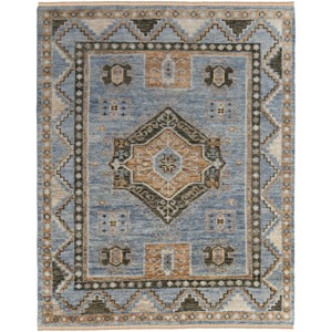 Fillmore Traditional Medallion Blue/Green Area Rug - 1 of 4