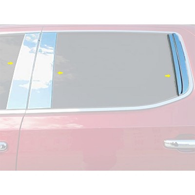 QAA is Compatible with 2019-2020 Chevrolet Silverado 8 Piece Stainless Pillar Post Trim PP59172