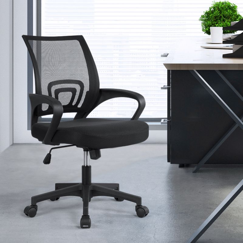 Yaheetech Mid-back Mesh Office Chair, Pack of 2, Black, 2 of 10