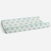 Bacati - Noah Mint Feathers Quilted Muslin Changing Pad Cover - 3 of 4
