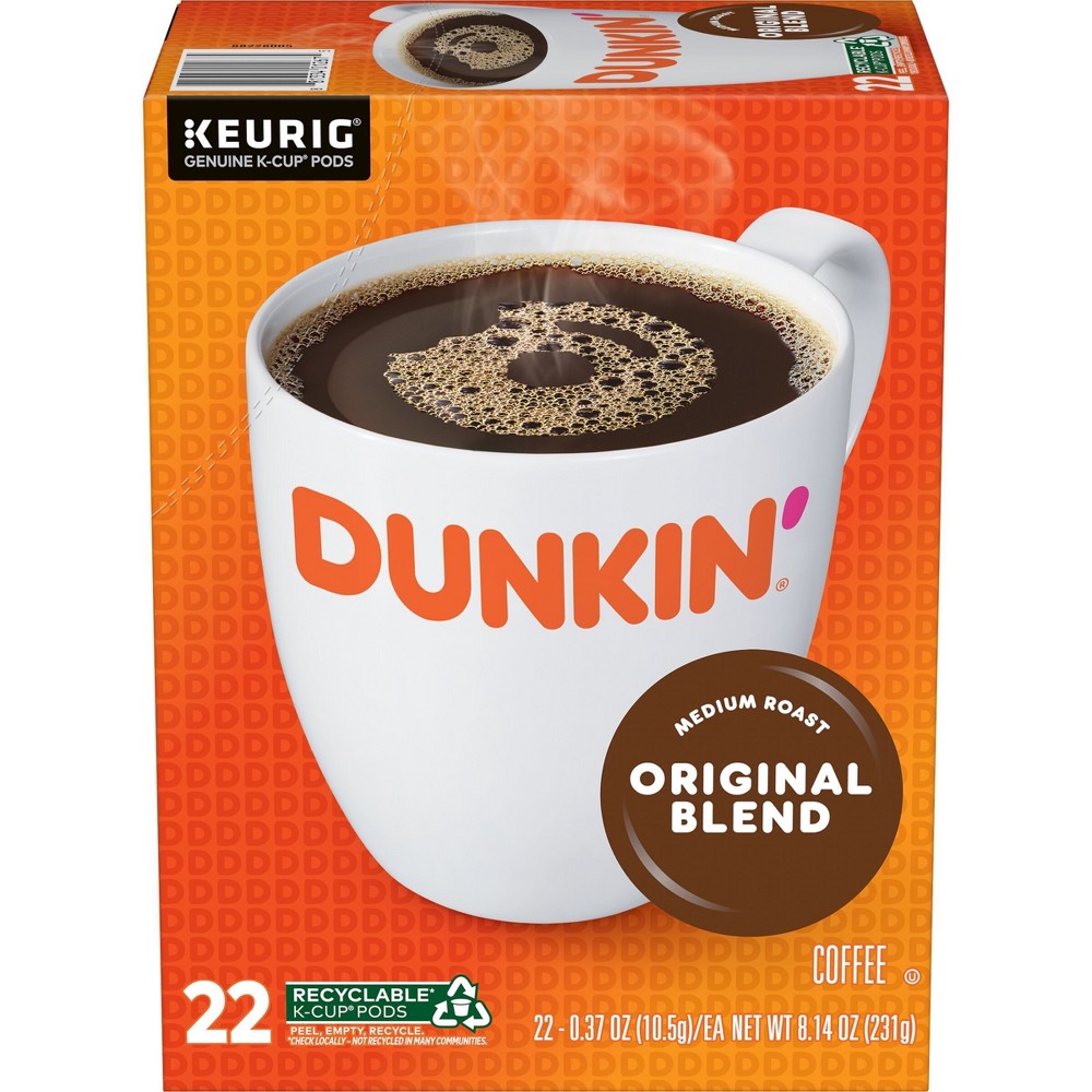 Photos - Coffee Keurig Dunkin' Original Blend, Medium Roast,  K-Cup Pods - 22ct 