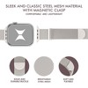 Xtreme Premium Silver Steel Mesh Apple Watch Band with Adjustable Magnetic Clasp, Starlight Finish, Universal Fit for all Large Series - 4 of 4