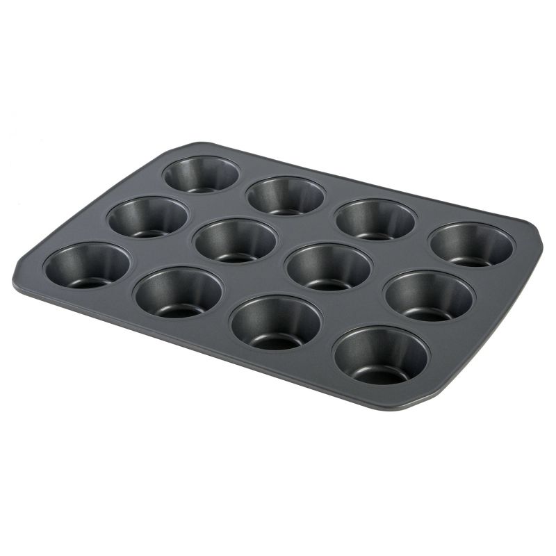 Spice By Tia Mowry 24 Cup Carbon Steel Muffin Pan With Carrier in Teal, 5 of 6