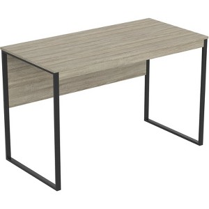 Safdie & Co. 47.25"L Black Metal Computer Desk in Dark Taupe - 1 of 3