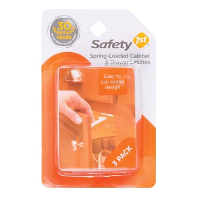Safety 1st White Plastic Spring Latches 3 pk