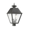 Livex Lighting Mansfield 3 - Light Post Light in  Charcoal - 2 of 4