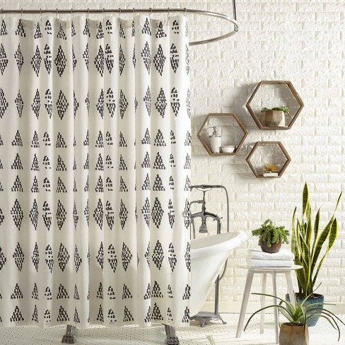 In This Together Shower Curtain White - Opalhouse™ designed with Jungalow™