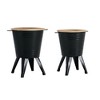 End Table Set Of 2 With Hidden Storage Compartment, Round Accent Side Table, Coffee Table - 2 of 4