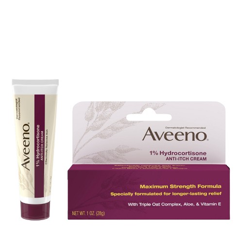 Aveeno Active Naturals Anti Itch Cream 1oz Target