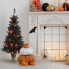 National Tree Company 4 ft. Black Entrance Tree with String of Orange Lights - image 2 of 4