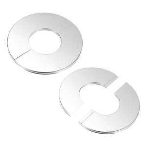 Unique Bargains 304 Stainless Steel Self-Adhesive Durable Mirror-Polished Escutcheon Plate 2 Pcs - 1 of 4