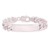 Black Bow Jewelry Men's 9mm Sterling Silver Figaro I.D. Bracelet - 3 of 4