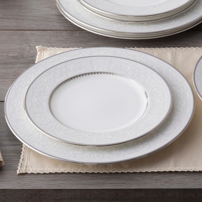 Brocato Floral Porcelain 5-Piece Place Setting with Platinum Band
