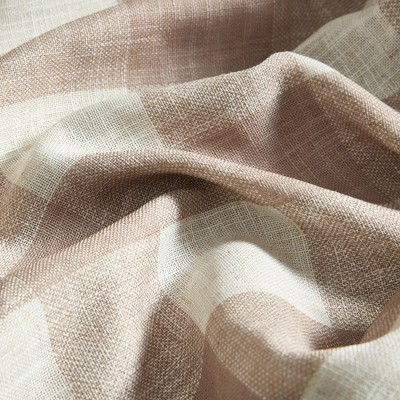 Grainger 52" x 95" Linen Buffalo Check Blackout Curtain Panel