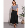INSPIRE CHIC Women's High Waist Midi Length Flowy Skirts - 4 of 4