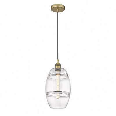Vaz - 1 Light Cord Hung Mini Pendant In Industrial Style-9.88 Inches Tall and 8 Inches Wide