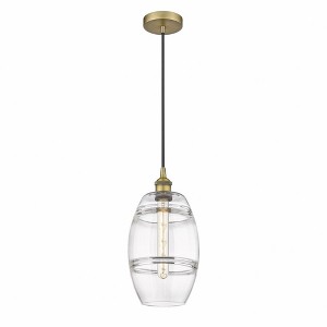 Vaz - 1 Light Cord Hung Mini Pendant In Industrial Style-9.88 Inches Tall and 8 Inches Wide - 1 of 1