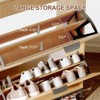 Fluted Shoe Storage Cabinet with 2 Flip Drawers & Pull-Out Drawer & Hook, Wooden Slim Shoe Organizer, Hidden Shoe Storage for Entryway - 4 of 4