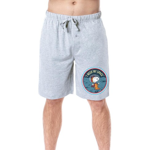 Intimo Peanuts Mens Snoopy I Need My Space Character Sleep Pajama Shorts xxxxx large Grey Target