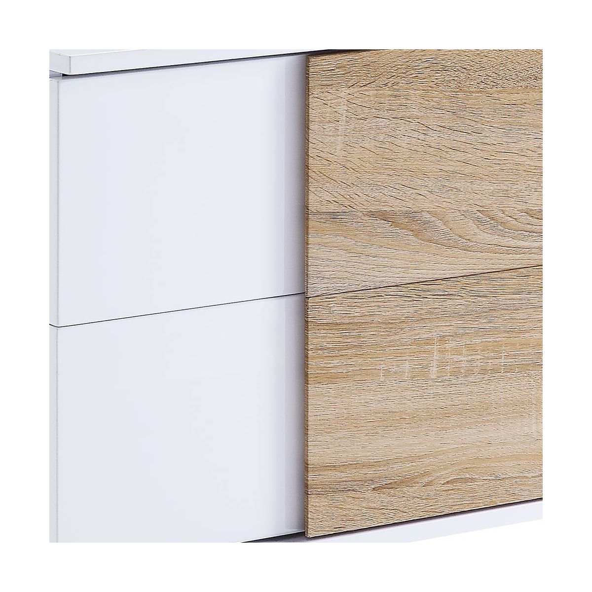Acme Furniture Verux 22" Accent Tables White High Gloss: Modern Rectangular with Tapered Legs & Storage Drawer - thumbnail 6