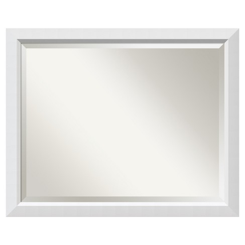 32 X26 Blanco White Framed Bathroom Vanity Wall Mirror Amanti Art Target