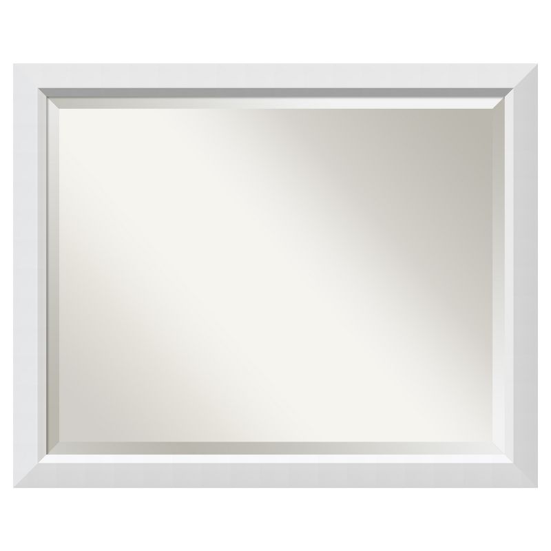 32&#34; x 26&#34; Blanco Wood Framed Bathroom Vanity Wall Mirror White - Amanti Art, 1 of 7