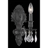 Elegant Lighting Monarch 1 light Dark Bronze Wall Sconce Clear Royal Cut Crystal - 2 of 2