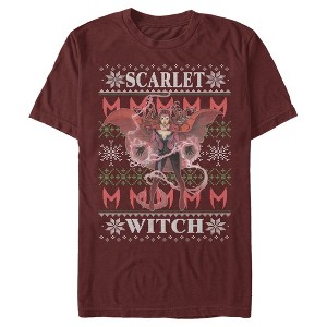 Men's Marvel Ugly Christmas Scarlet Witch T-Shirt - 1 of 4