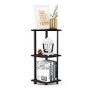 Furinno 3-Tier Corner Display Rack Open Multipurpose Bookcase Cabinet with Adjustable Shelves,Espresso/Black - 4 of 4