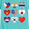 Girls' - Instant Message - AAPI Heart Flags Fitted Short Sleeve Graphic T-Shirt - 2 of 4