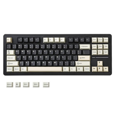 MaseiKar YZ87 Gasket Mechanical Keyboard,TKL Wireless Hot Swappable with 5-Layer Padding, BT5.0/2.4G/USB-C NKRO RGB Backlit(Black, Milk Switch)