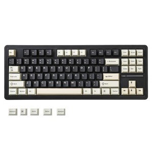 MaseiKar YZ87 Gasket Mechanical Keyboard,TKL Wireless Hot Swappable with 5-Layer Padding, BT5.0/2.4G/USB-C NKRO RGB Backlit(Black, Milk Switch) - 1 of 4