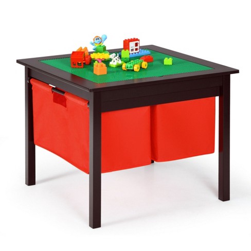  Papablic 2 in 1 Kid Activity Table with Large Storage for Older  Kids Compatible with Lego Building Block for Boys Girls : Toys & Games